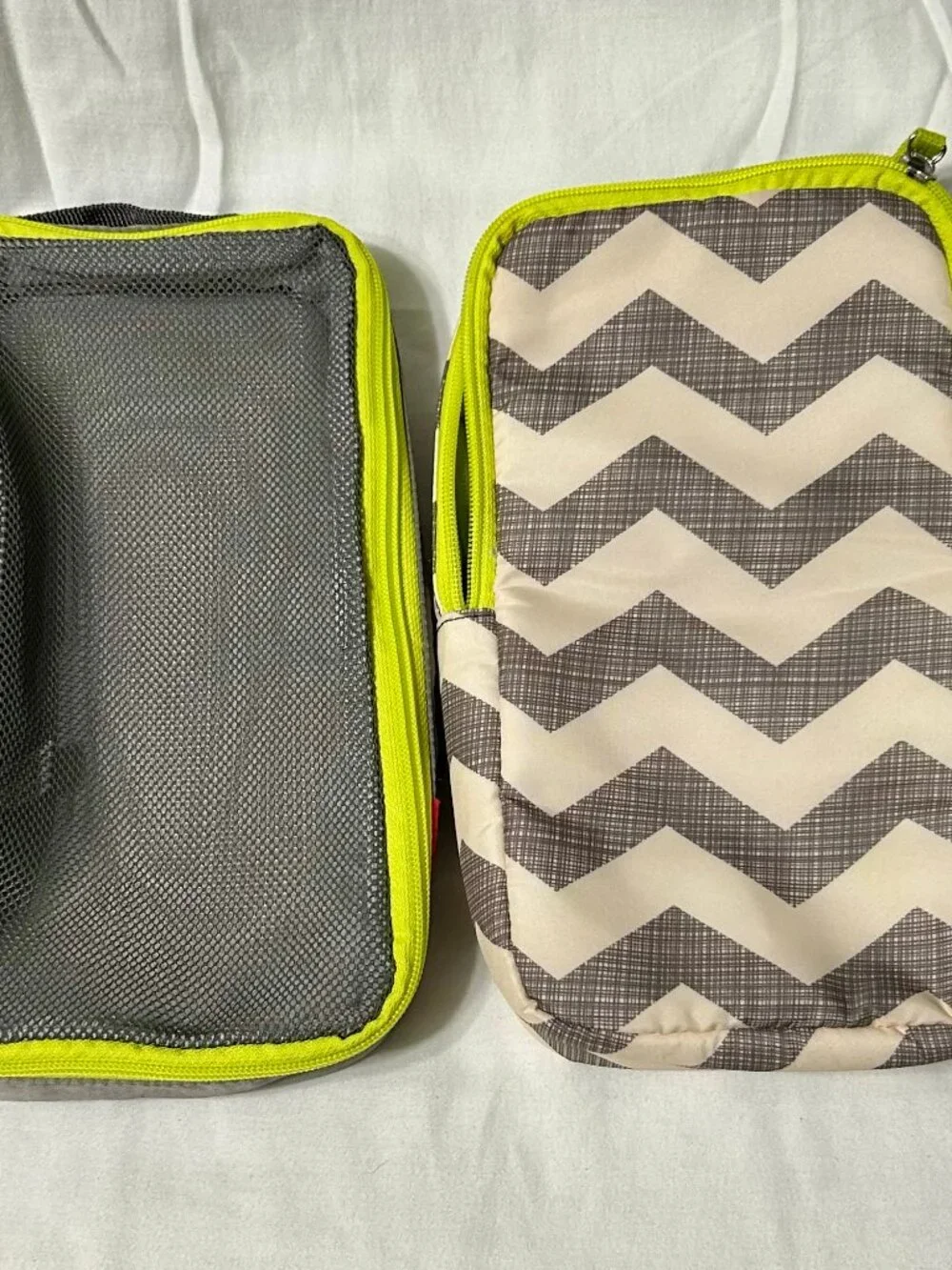 Skip Hop Diaper Bag with Two Smaller Accessory Bags & Folding Changing Pad Gray